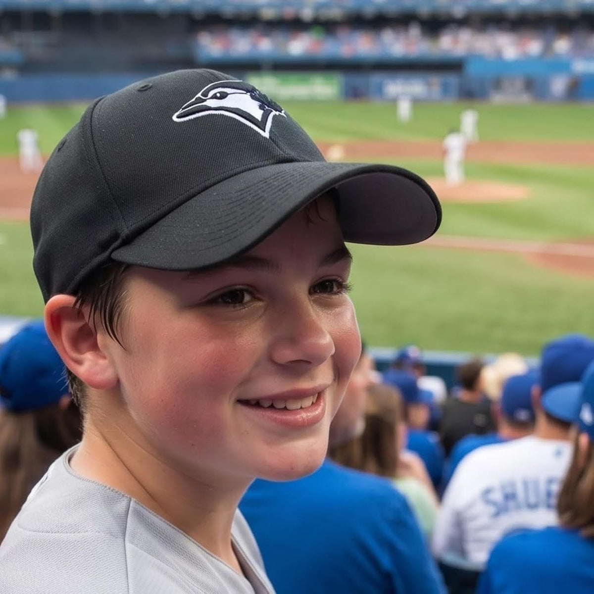 Toronto Blue Jays Black MVP Hat, Officially Licensed Youth Cap for Boys and Girls