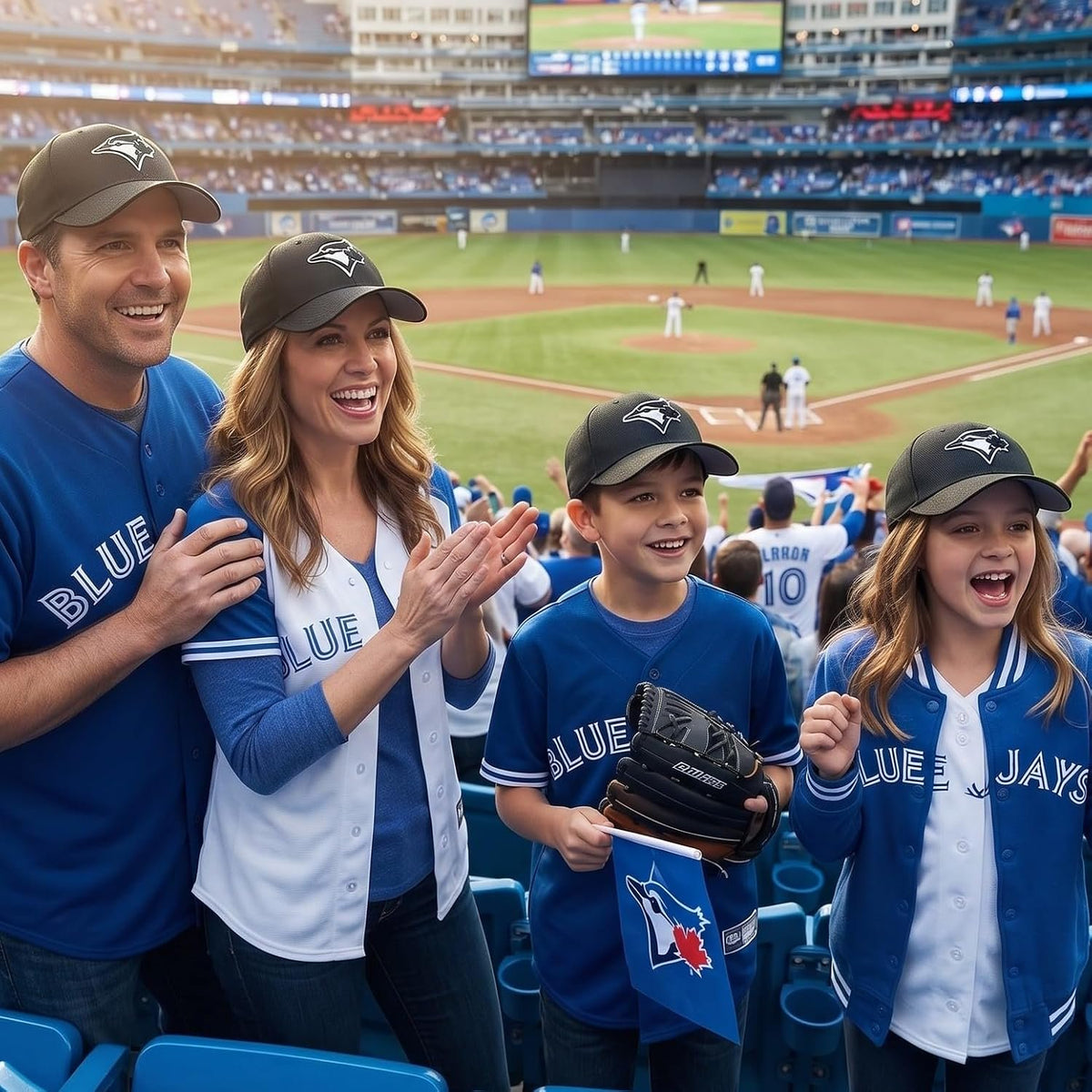 Toronto Blue Jays Black MVP Hat, Officially Licensed Youth Cap for Boys and Girls