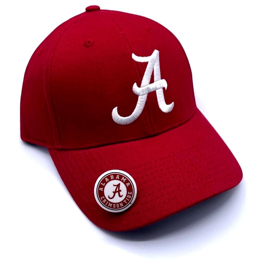 Alabama University MVP Classic Edition Hat Adjustable Team Logo Embroidered Cap (Crimson)