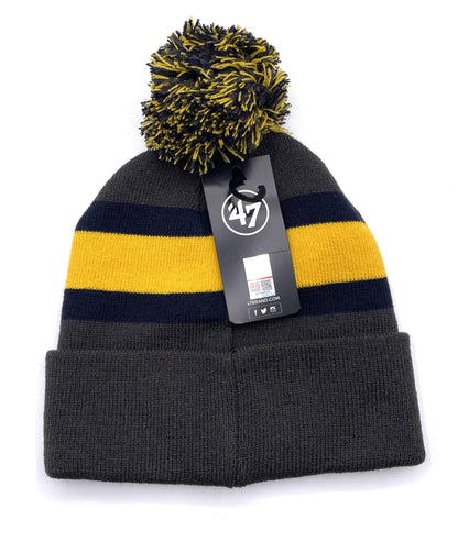 University of Michigan Wolverines Breakaway Cuffed Knit Beanie Hat with Pom Multicolor NCAA