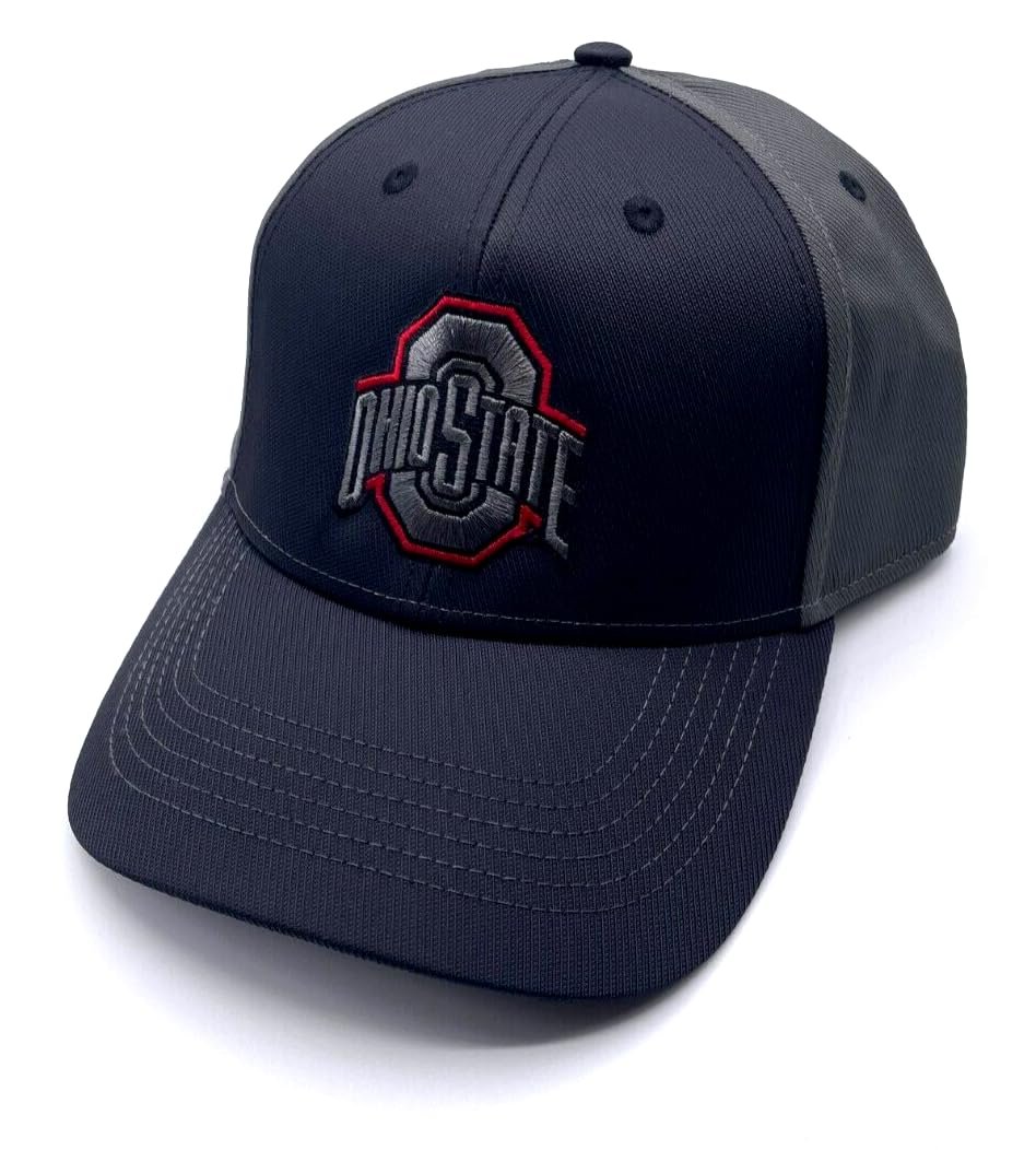 Ohio State Classic Edition Two-Tone Hat Adjustable University Team Logo Embroidered Cap (Black/Gray)