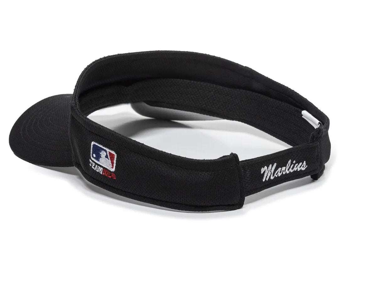 MIAMI MARLINS BLACK VISOR HAT MVP AUTHENTIC MLB BASEBALL TEAM ADJUSTABLE NEW