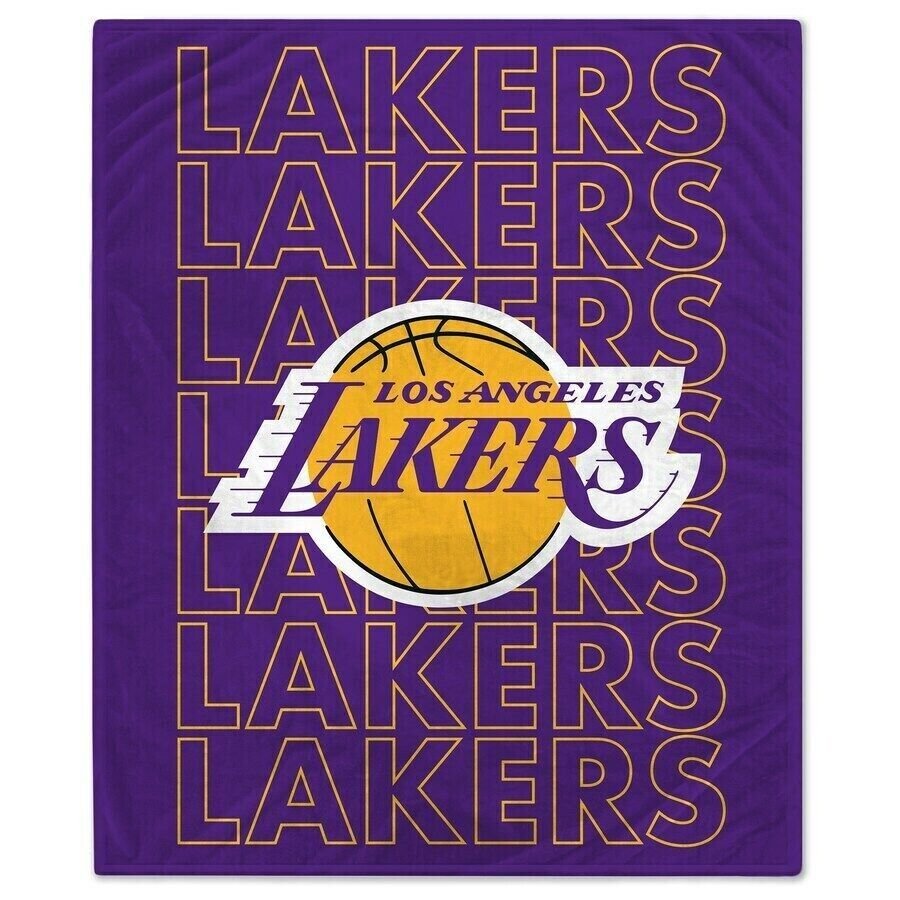 LOS ANGELES LAKERS PLUSH BLANKET 60" X 70" PEGASUS SPORTS NBA BASKETBALL NEW