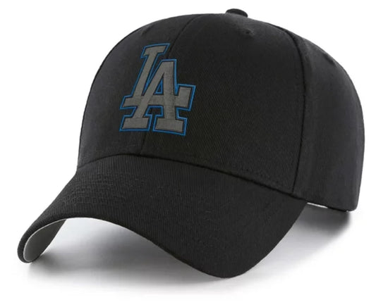 Officially Licensed Los Angeles Baseball MVP Black Hat Classic LA Team Logo Adjustable Structured Embroidered Cap