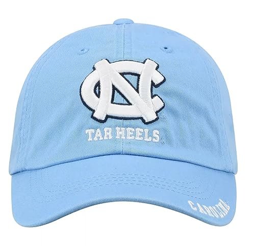 Officially Licensed UNC Hat Classic Tar Heels Adjustable University North Carolina Logo Cap Blue