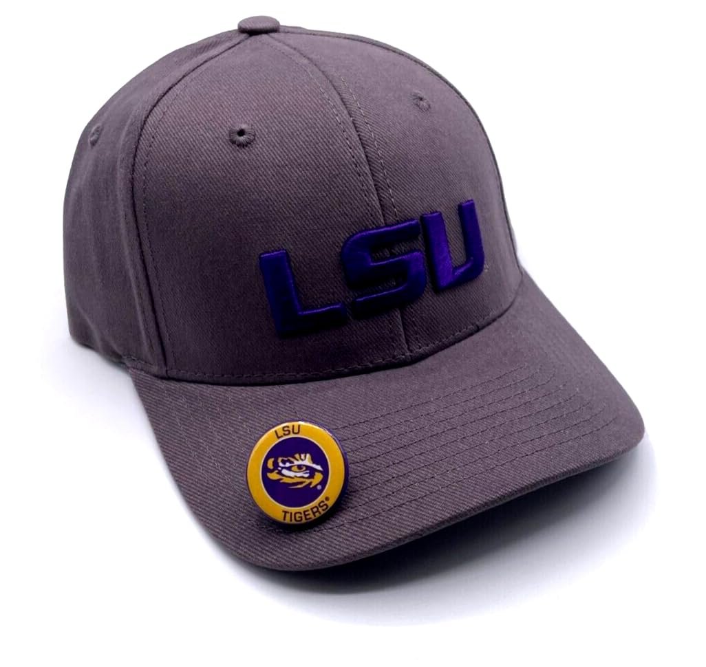 LSU University MVP Hat Classic Tigers Adjustable Team Logo Embroidered Cap (Black)