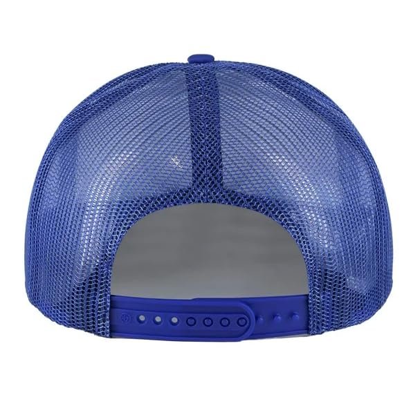 Officially Licensed Los Angeles Dodgers Navy Mesh Trucker Hat with White LA Logo Embroidery Adjustable Sports Cap