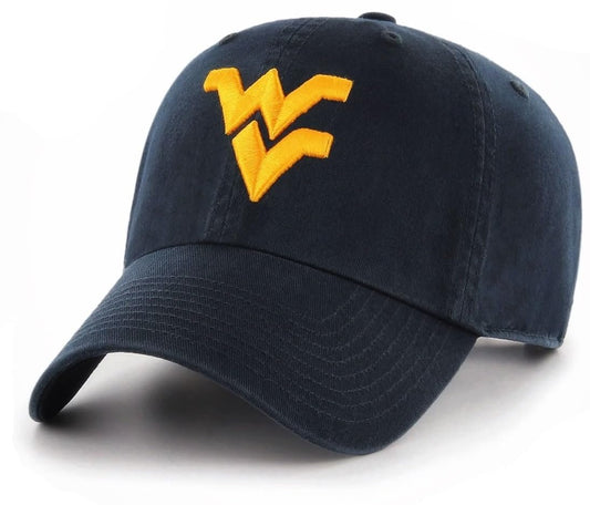 Officially Licensed West Virginia MVP Hat Adjustable Classic University Team Logo Embroidered Structured Blue Cap