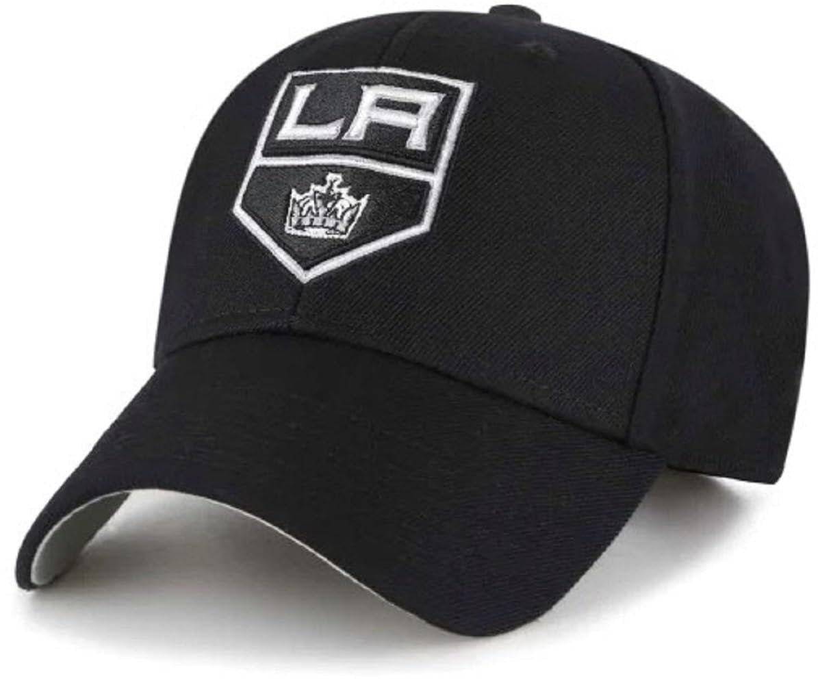 Officially Licensed Los Angeles Hockey Hat Classic Home Team Logo MVP Adjustable Black Structured Cap