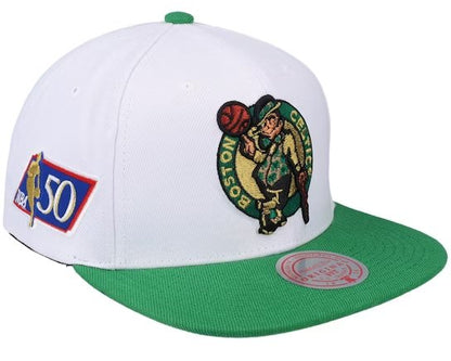 Boston Celtics Hat Two Tone Snapback 50th Anniversary Edition NBA Basketball Team Logo Cap New