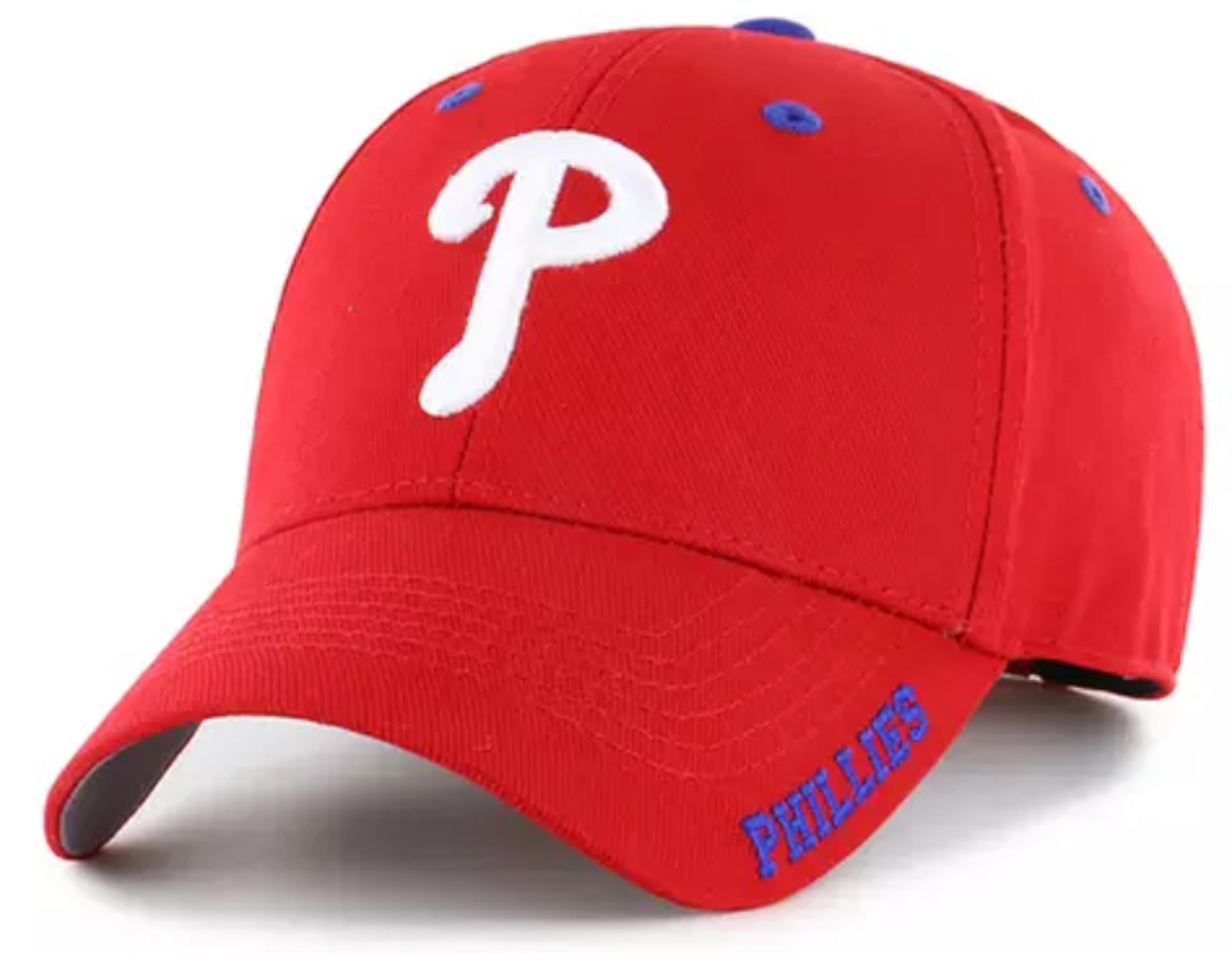 Officially Licensed Philadelphia Baseball Classic Edition Hat Adjustable Embroidered Team Logo Structured MVP Red Cap