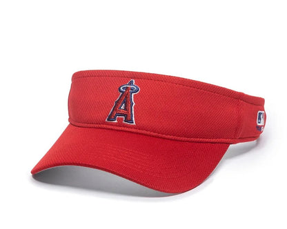 LA ANGELS RED VISOR HAT MVP AUTHENTIC MLB BASEBALL TEAM NEW ADJUSTABLE CAP