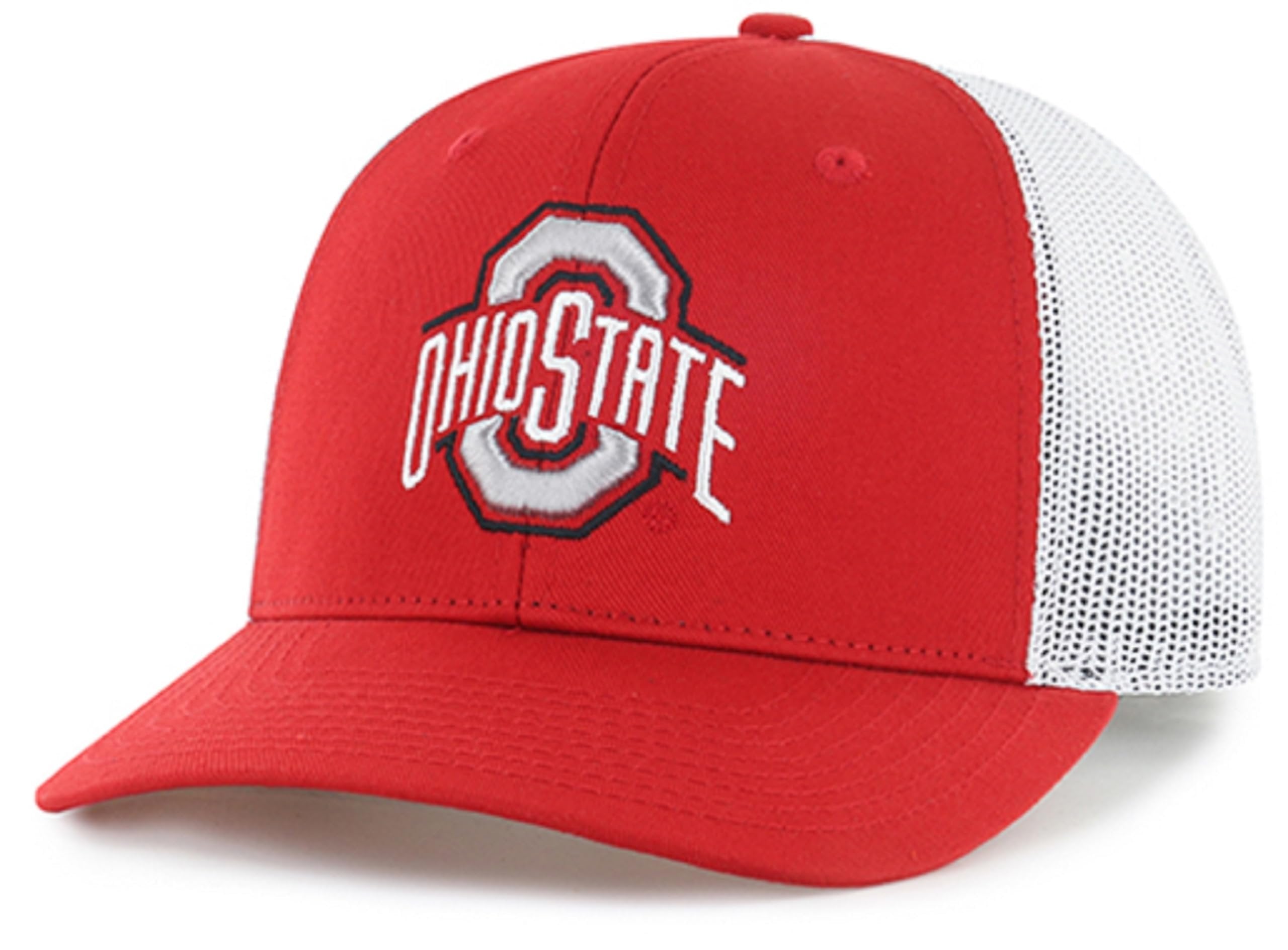 Officially Licensed Ohio State Classic Mesh Trucker Hat Adjustable Team Logo Embroidered Structured Cap