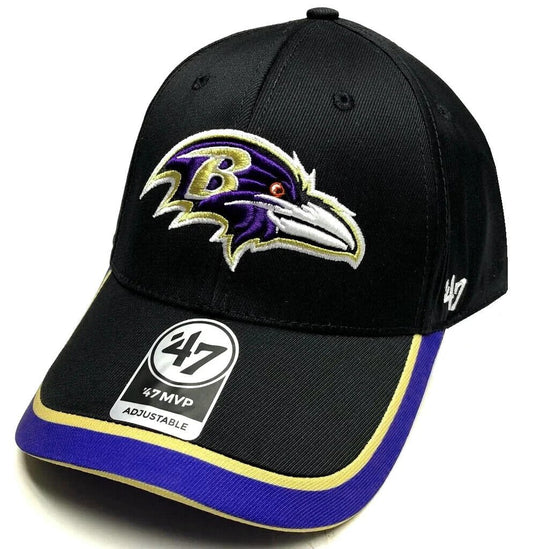 Baltimore Ravens Hat Striped MVP Structured NFL Football Team Logo Cap New