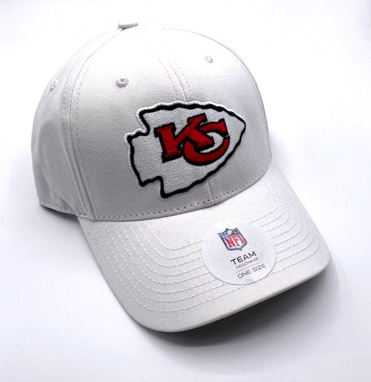 KANSAS CITY CHIEFS HAT MVP AUTHENTIC NFL FOOTBALL TEAM ADJUSTABLE WHITE CAP NEW