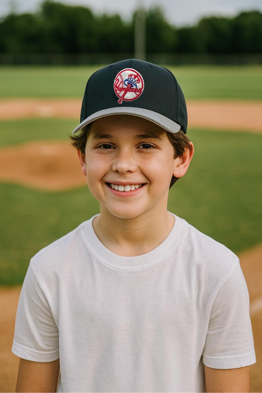 Officially Licensed New York Yankees Youth Boys Girls Kids Baseball Hat Classic Edition Adjustable NY Embroidered Team Logo Two-Tone Sports Ball Cap