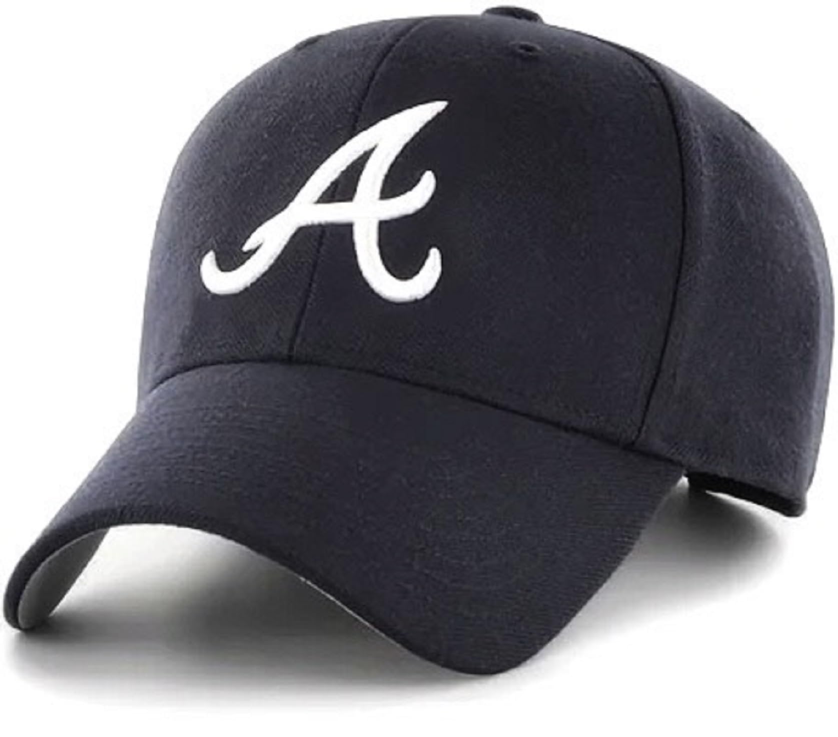 Officially Licensed Atlanta Braves Youth Boys Girls Baseball Hat Classic Navy Blue MVP Embroidered Team Logo Adjustable Kids Cap