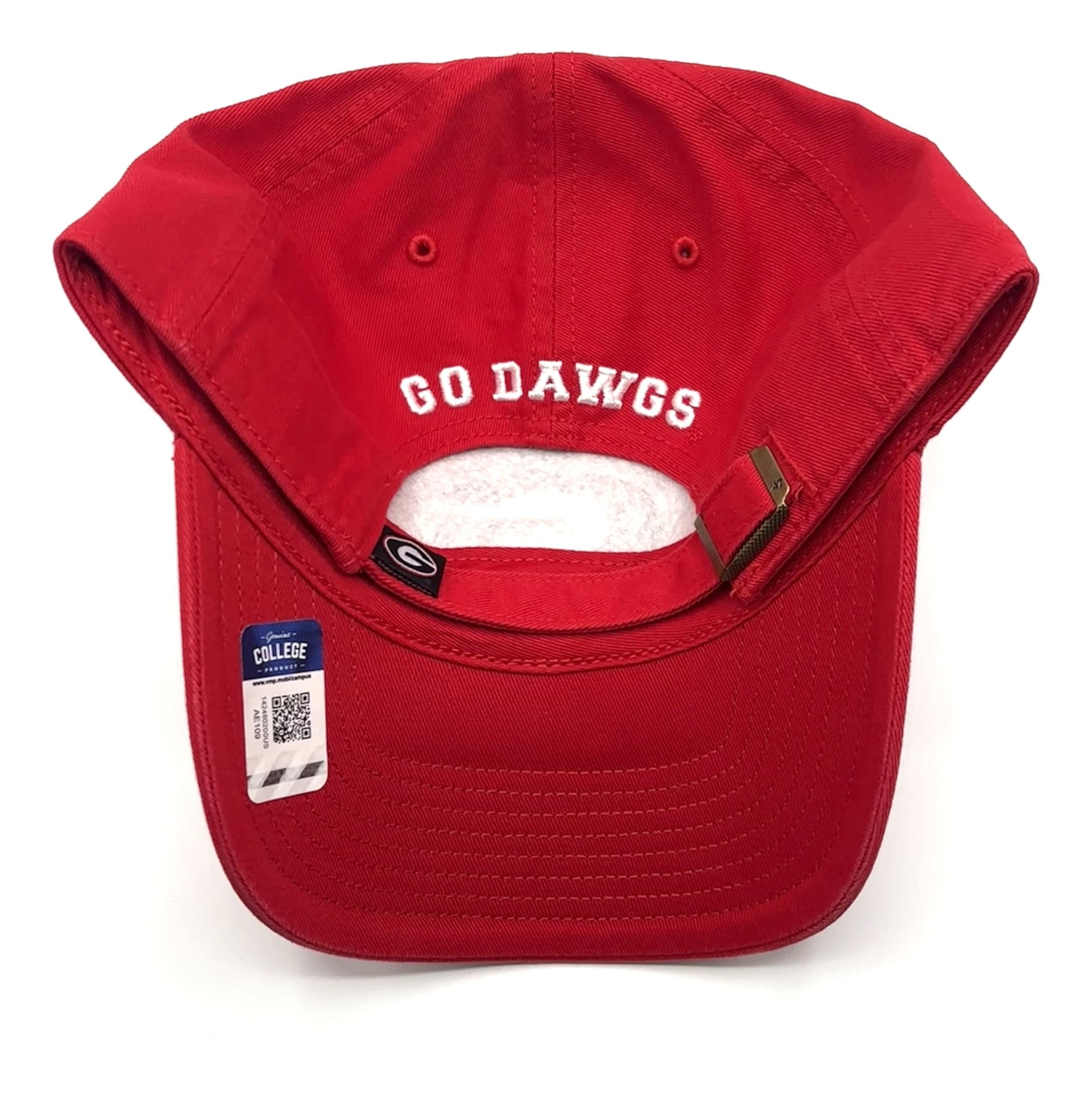 University Georgia Hat Classic Clean Up Red Hat Adjustable Bulldogs Team Logo Relaxed Fit Solid Cap