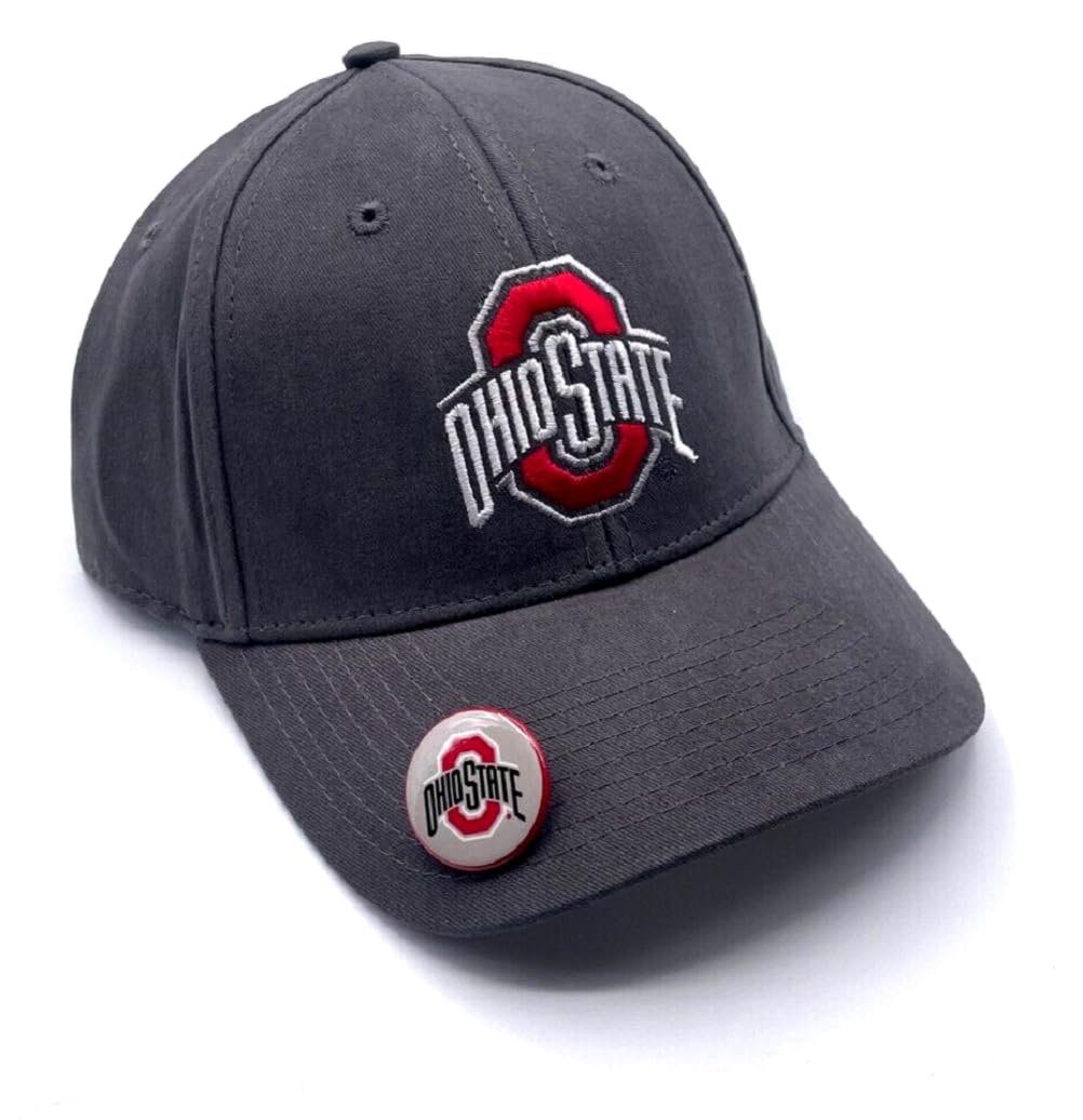 Officially Licensed Ohio State MVP Hat Adjustable Team Logo Embroidered Cap w/Pin (Gray)