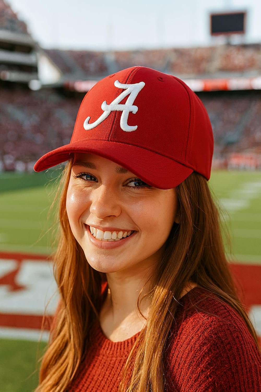 Officially Licensed Alabama University Crimson MVP Hat Classic Team Logo Adjustable Structured Cap