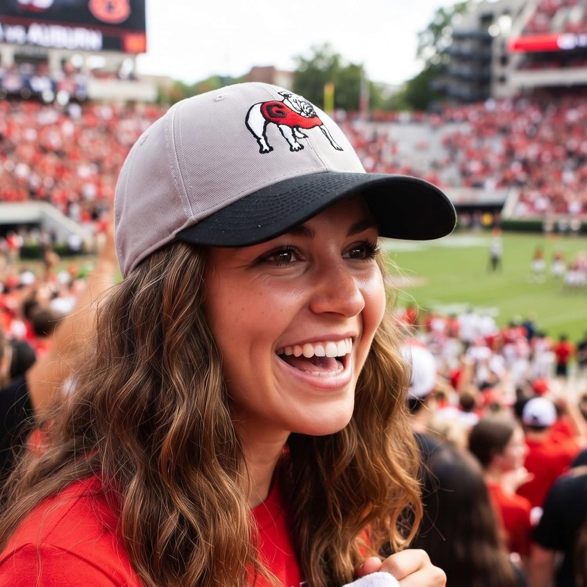 University of Georgia Two Tone MVP Hat Vivid Embroidered Bulldog Logo Cap