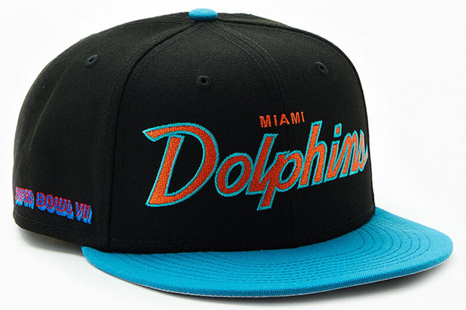 MIAMI DOLPHINS HAT SNAPBACK TWO TONE MVP NFL FOOTBALL AUTHENTIC TEAM CAP NEW