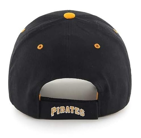 Officially Licensed Pittsburgh Baseball Classic Edition Hat Adjustable Embroidered Team Logo Structured MVP Black Cap