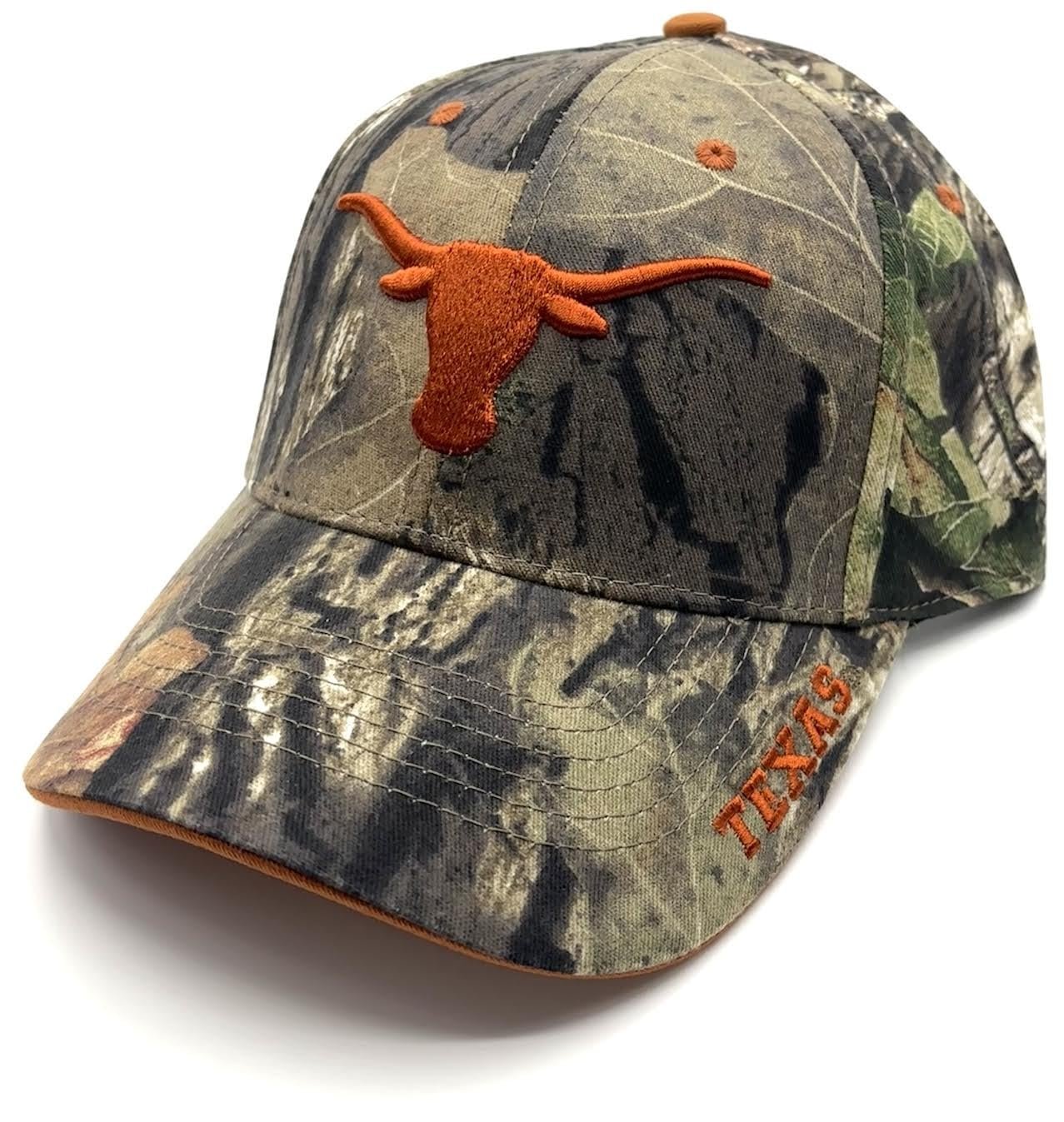 Officially Licensed Texas University Longhorns Camouflage Hat Classic Adjustable Team Logo Embroidered Cap (Camouflage)