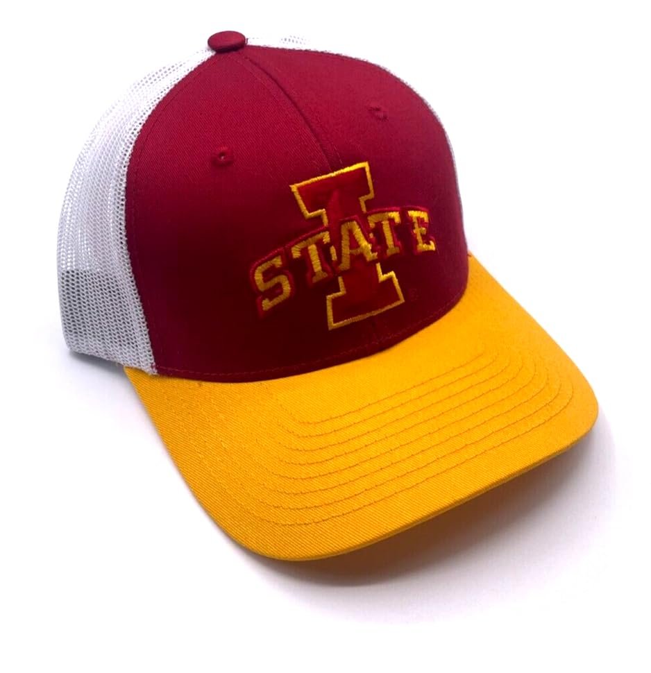 Officially Licensed Iowa State Classic Mesh Trucker Hat Adjustable University Team Logo Cap (Multi)