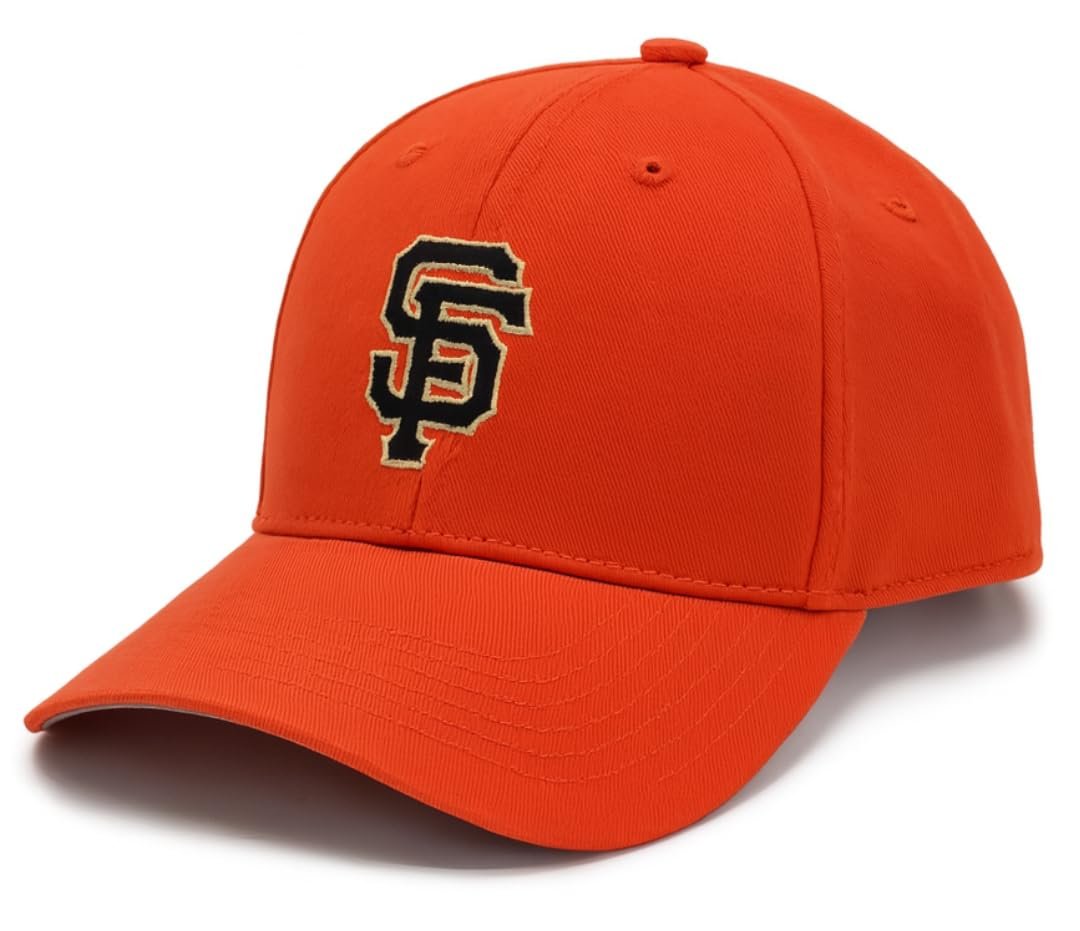 Officially Licensed San Francisco Giants Youth Boys Girls Baseball Hat Classic Orange MVP Adjustable Embroidered SF Home Team Logo Structured Kids Sports Ball Cap