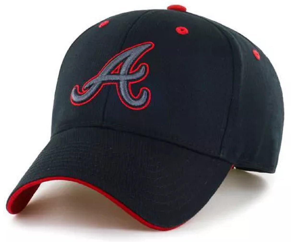 Atlanta Braves Hat MVP Money Maker Black Tonal Cap Adult Men's Adjustable MLB Baseball Team Logo New