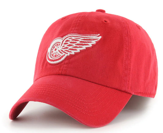 Detroit Red Wings Hat Solid Red MVP Structured Style NHL Hockey Team Logo Cap New