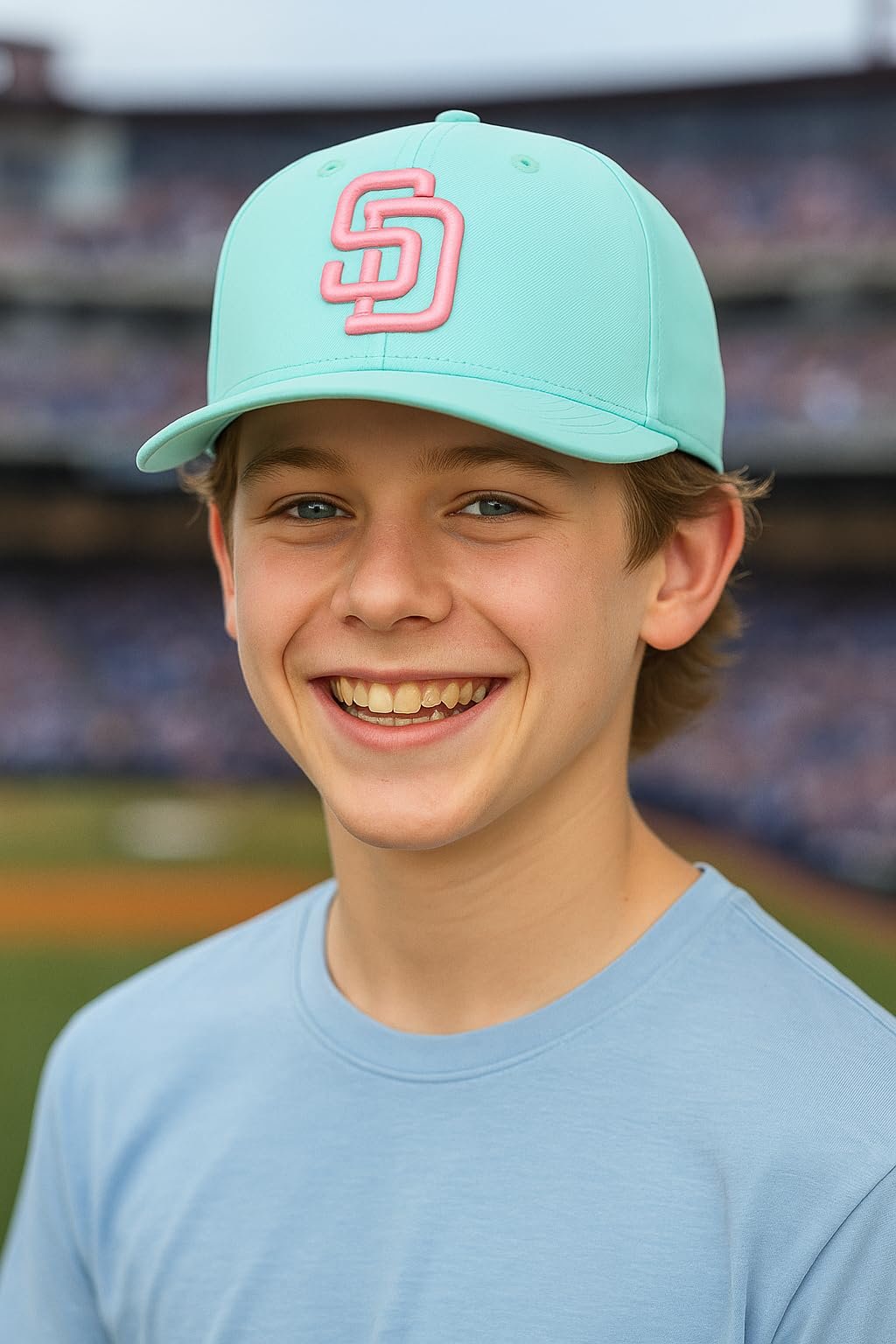 Officially Licensed San Diego Youth Boys Girls City Connect Baseball Hat Classic Edition Team Logo Adjustable MVP Cap Multicolor