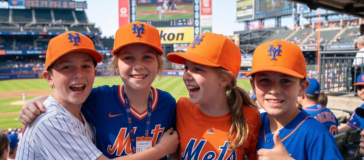Officially Licensed NY Mets Youth Orange MVP Hat Adjustable Embroidered Sports Cap for Boys and Girls