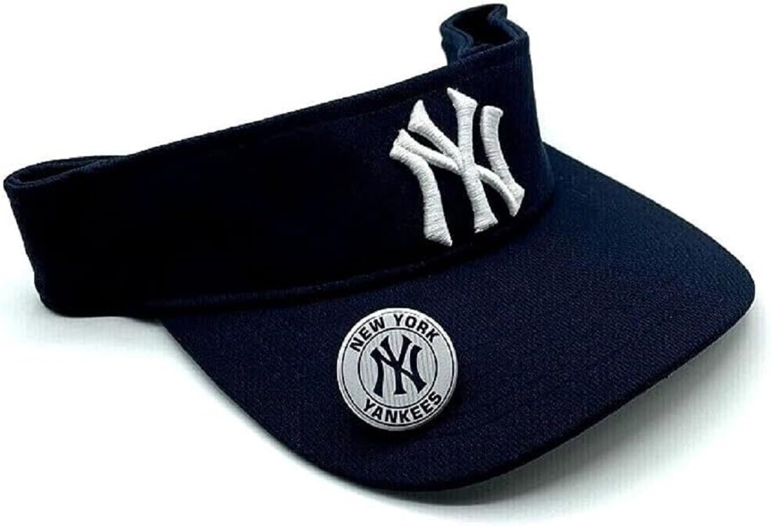 Officially Licensed New York Baseball Visor Hat Adjustable Classic Team Logo Cap (Blue)