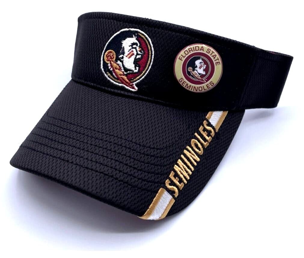 Florida State Seminoles Visor Hat Black NCAA College University Football Team Logo Golf Sun Cap New
