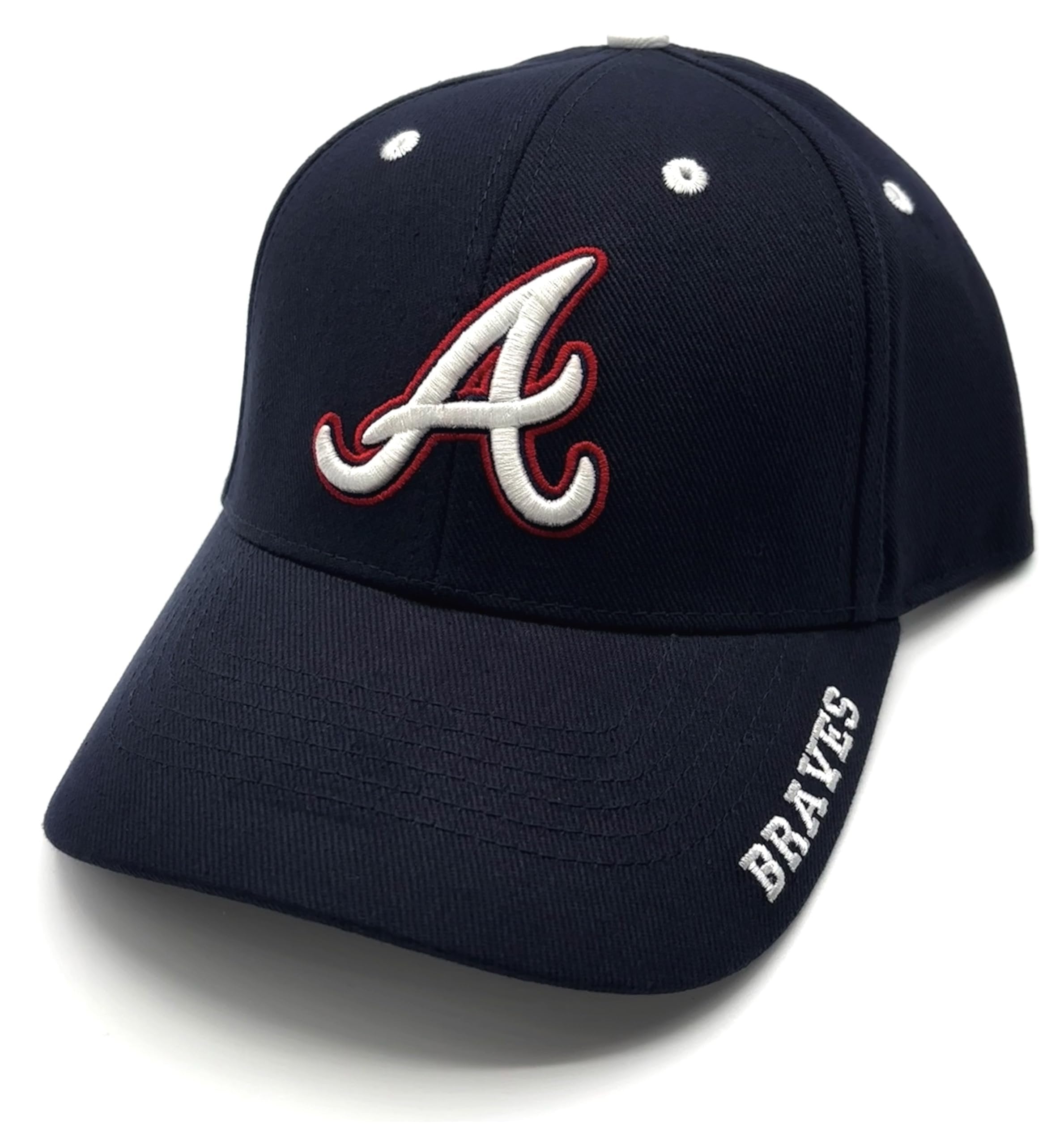 Officially Licensed Atlanta Baseball Classic Edition Hat Adjustable Embroidered Team Logo Structured MVP Navy Blue Cap (Multicolor)