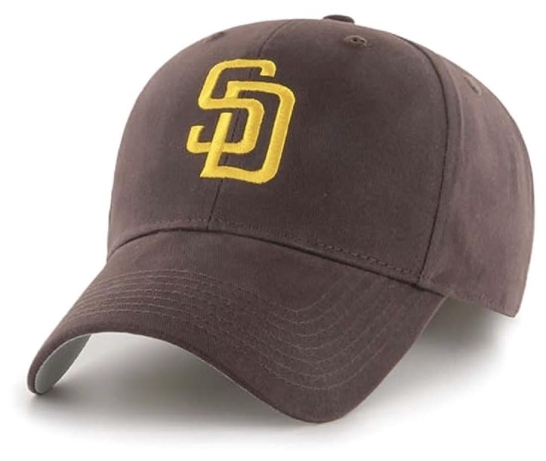 Officially Licensed San Diego Padres MLB Youth Boys Girls Brown Hat Embroidered Yellow SD Logo Adjustable