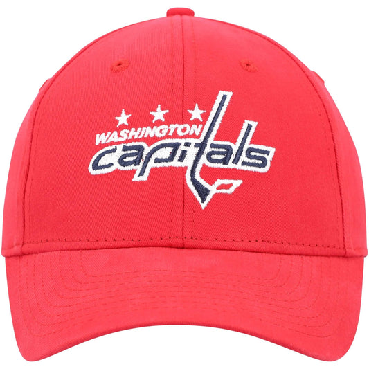 Officially Licensed Washington Hockey Hat Classic Home Team Logo MVP Adjustable Red Structured Cap