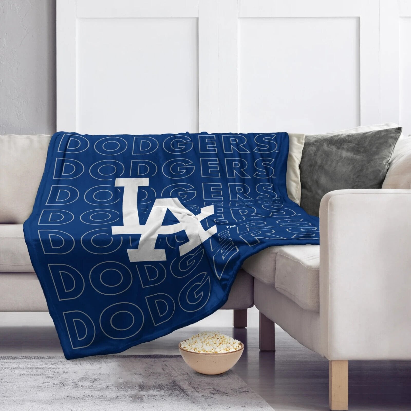 LOS ANGELES DODGERS ECHO PLUSH BLANKET 60" X 70" PEGASUS SPORTS MLB BASEBALL NEW