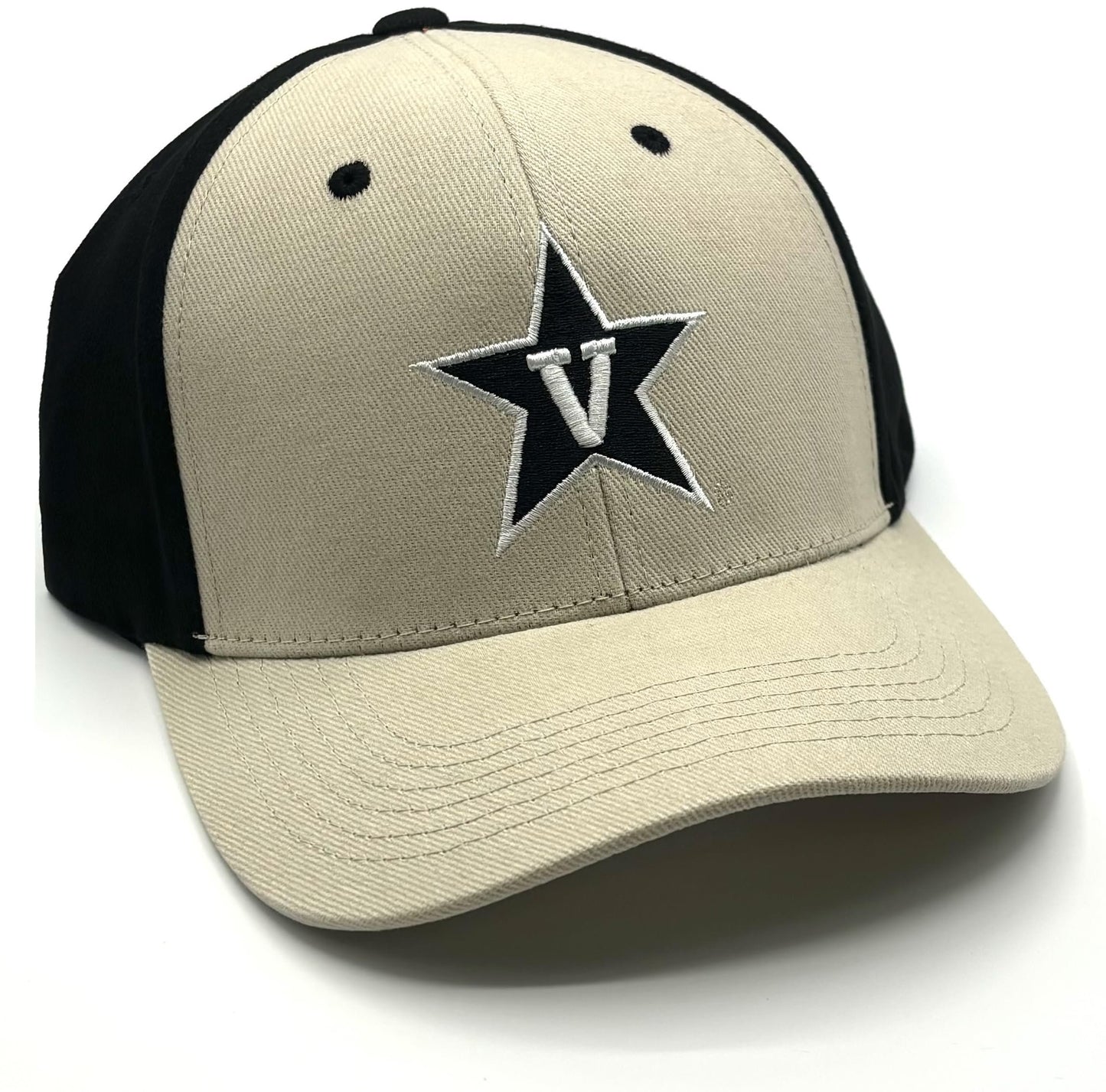 Officially Licensed Vanderbilt Classic Two-Tone Hat Adjustable Team Logo Embroidered University Structured Cap