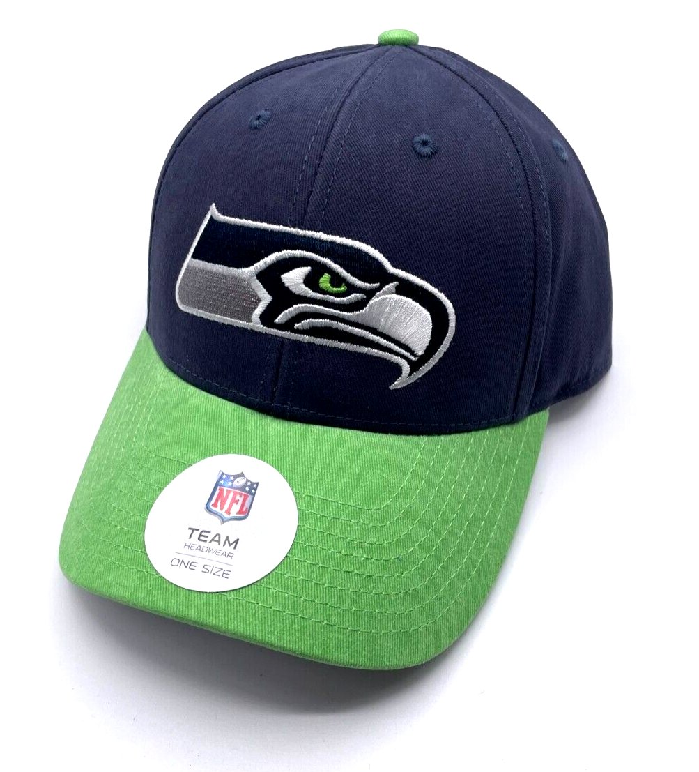 SEATTLE SEAHAWKS TWO-TONE HAT MVP AUTHENTIC NFL FOOTBALL TEAM CAP NEW