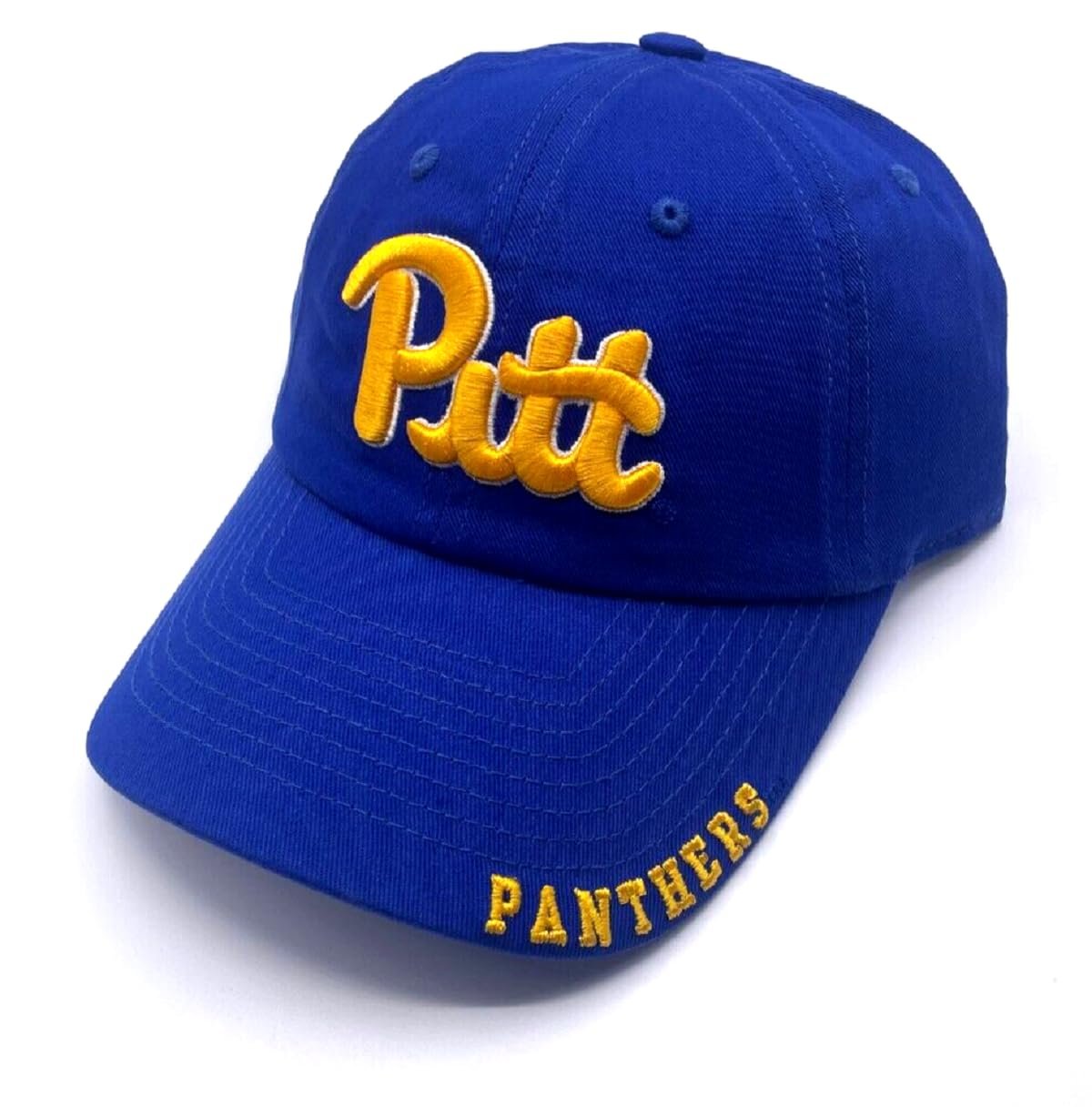 Officially Licensed University Pittsburgh Classic Edition Hat Adjustable Relaxed Fit Team Logo Cap (Blue)