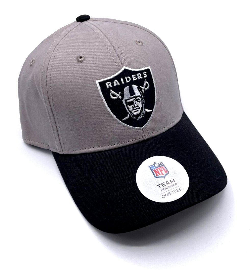 LAS VEGAS RAIDERS TWO-TONE HAT MVP AUTHENTIC NFL FOOTBALL TEAM CAP NEW