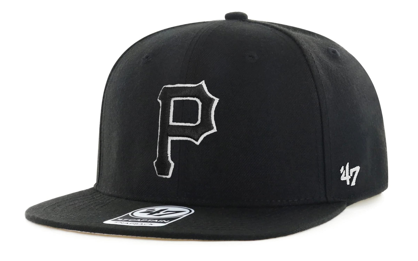 Pittsburgh Pirates Black Hat Adjustable Baseball Cap, Snapback