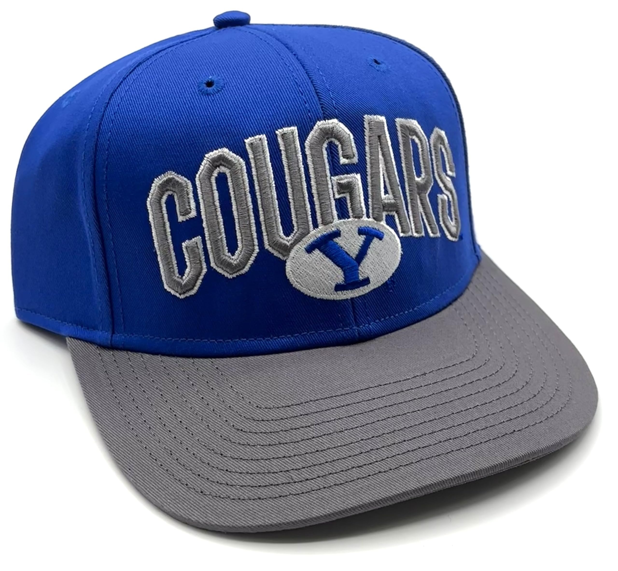 Officially Licensed BYU Classic Two-Tone Hat Adjustable Team Logo Structured Snapback Cap